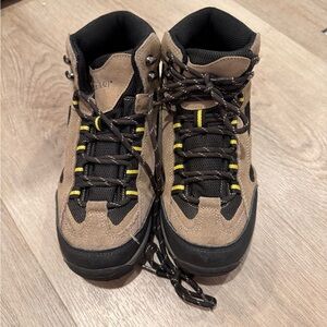 Boys Brown and Black Hiking Boots